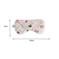 Étui à lunettes portable en tissu matelassé, motif floral mignon, avec bouton-pression, pour femmes et enfants, protection pour lunettes