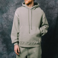 Survêtements avec logo personnalisé Ensemble sweat à capuche en éponge française Survêtements surdimensionnés en coton polaire épais et vierge pour hommes