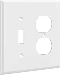 Interrupteur à bascule combiné/couvercle de <span class=keywords><strong>plaque</strong></span> murale de prise de courant duplex taille standard 2-Gang <span class=keywords><strong>Polycarbonate</strong></span> thermoplastique - Product Image 2