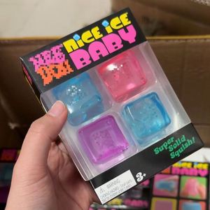Juguete Antiestrés Schylling Nice Cube de 1 Pulgada (2.5 cm), 4 Piezas, Azul, Rosa, Morado, Maltosa, Needoh Squishy Ice Cube - Product Image 5