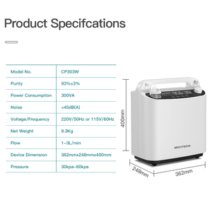 माइक्रोटेक उच्च प्रवाह पोर्टेबल ऑक्सीजन-संकेंद्रक हाथ पकड़ा - Product Image 6