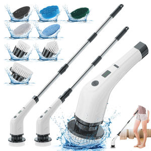 Nettoyeur électrique rotatif sans fil pour le nettoyage de la salle de bain avec une longue poignée, brosse de nettoyage électrique - Product Image 1