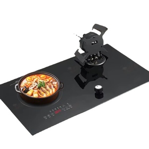 <span class=keywords><strong>Plaque</strong></span> en verre trempé 5.0kW cuisinière à induction cuisinière à induction électrique multifonction Top 2 brûleurs 9 jets brûleur cuisinière à gaz gpl - Product Image 1