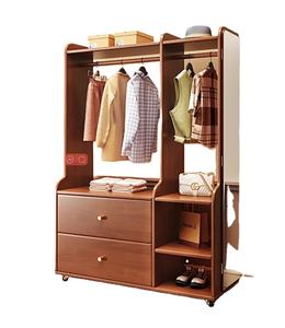 <span class=keywords><strong>Cintre</strong></span> suspendu <span class=keywords><strong>dressing</strong></span> miroir palier intégré chambre support de rangement multifonctionnel mobile corps entier miroir porte-chapeau - Product Image 2