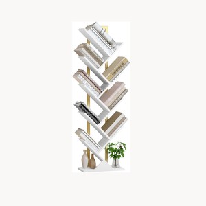 Estantería blanca en forma de árbol de varios niveles, 7 capas, ahorradora de espacio, para almacenamiento y exhibición en la sala de estar del hogar. - Product Image 1