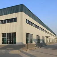 Atelier préfabriqué en structure métallique de grande envergure (2000 m²) à assemblage rapide, bâtiment industriel avec plans d'aménagement professionnels