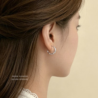 Boucles d'oreilles clous géométriques Damila en laiton et cuivre, double couche, effet lave liquide, pour femmes, vente en gros