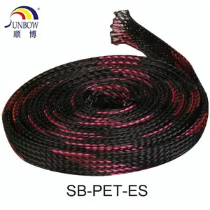 Flame Retardant UL 94 V0 3/4" Polyester Braided PET Cable Protection Sleeve