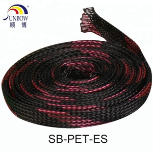 Chống cháy <span class=keywords><strong>ul</strong></span> 94 v0 3/4 "Polyester bện Pet cáp bảo vệ tay áo - Product Image 5