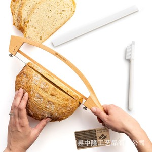 Wooden <b>Bread</b> <b>Knife</b> 8-9.9in Stainless Steel Blade Durable For Slicing Baguette Toast Kitchen Use - Product Image 2