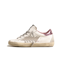 Baskets de marche rétro de luxe pour femme, en cuir véritable, à lacets, semelle intermédiaire légère en EVA, toutes saisons, bout blanc