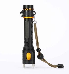 Hot bán công suất cao nhà sản xuất tự vệ 2 chuyển đổi 5 chế độ âm thanh báo động chiến thuật <span class=keywords><strong>T6</strong></span> <span class=keywords><strong>LED</strong></span> đèn pin với tấn công đầu - Product Image 6
