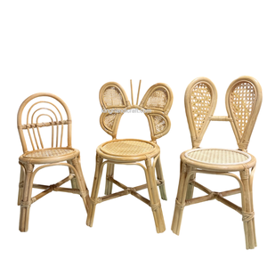 Chaise Enfant en Rotin Naturel Faite à la Main pour Événements et Fêtes, Chaise Bébé en Osier Écologique et Durable, Fournisseur de Mobilier Enfant en Gros - Product Image 1