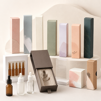 Boîte de sérum pour soins de la peau haut de gamme à marque privée, support de bouteille sécurisé en carton, lignes de traitement personnalisées, étanche, écologique