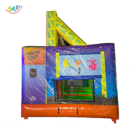 Château gonflable disco de qualité commerciale avec lumières, location pour fêtes, château sauteur disco, maison de saut à thème musical