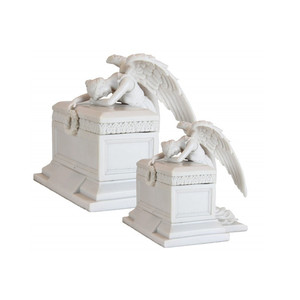 Polyresin blanco llorando Ángel urna estatuilla estatua escultura - Product Image 6