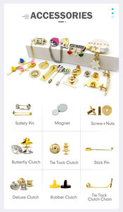Trung Quốc Nhà cung cấp biểu tượng tùy chỉnh kim loại 3D Kẽm hợp kim vàng mạ cánh huy hiệu với đôi bướm ly hợp - Product Image 6