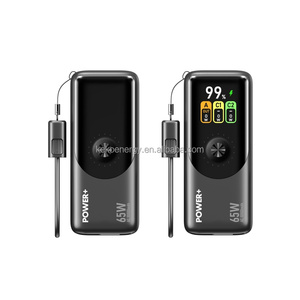 Новейший дизайн 65 Вт Быстрая зарядка TFT цветной экран Power Bank 10000 мАч выдвижной кабель и портативный голод с вилкой переменного тока - Product Image 4