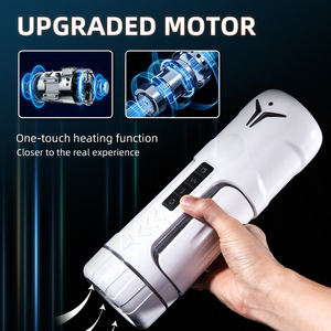 Masturbatore Telescopico Rotante con Vibrazione e Ricarica USB per Uomini - Bianco, Giocattolo Sessuale per Adulti - Product Image 3