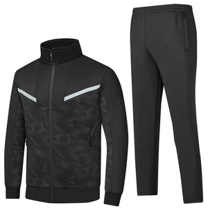 Zip up eşofman boş yüksek kaliteli Logo Slim Fit 2 parça renkli Polyester eşofman takımı erkekler spor giyim Jogger eşofman - Product Image 3