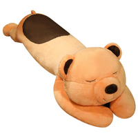 Ours en peluche court en coton PP, style doux et réconfortant, pour jeunes et adultes, compagnon de repos pour la chambre et la maison