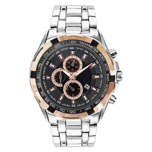 China Fabricação Prata Marca Men's Watch Quartz Business Casual Relógios Impermeáveis Para Homens