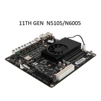 Pen-tium N6005 NAS industri Motherboard Firewall Routing 4x Inte1 i226-V LAN 2 * M.2 NVMe 6 * SATA3.0 2 * DDR4 DP1.4 HD2.0 Mini ITX