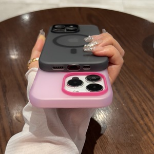 Ốp điện thoại <span class=keywords><strong>TPU</strong></span> mờ nhám chất lượng cao, trong suốt 2.0mm, có nam châm, dành cho <span class=keywords><strong>Samsung</strong></span> S24 Ultra và iPhone 13, 15, 16, 17 Pro - Product Image 2