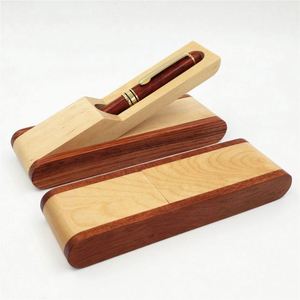 Luxury Rosewood Pen <b>Gift</b> <b>Set</b> with Folding Wooden Case - Custom Engraved Promotional Executive Pens - Product Image 3