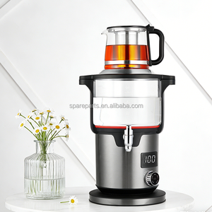 Bollitore per Tè <span class=keywords><strong>Turco</strong></span> 4.5+1.1L, Macchina Multifunzione per Riscaldamento Acqua con Controllo Digitale, Samovar Russo in Vetro per Preparare il Tè - Product Image 1