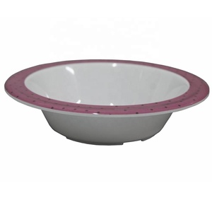 Bee Happy <span class=keywords><strong>Violet</strong></span> Imprimé Mélamine <span class=keywords><strong>Riz</strong></span> &amp; Soupe Bols Ronds Avec Bord - Product Image 4