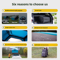 Tente de toit pour SUV Zethink ZT-ZP063, grande capacité, imperméable, en Oxford, gonflable, amphibie, quatre saisons, double couche, 27 kg