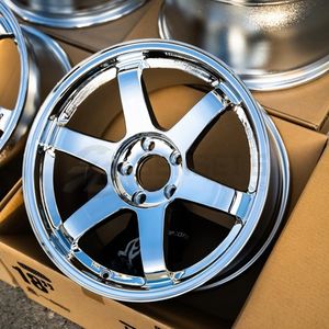 ล้อโครเมียมแบบล้อเฟืองลึก5X114.3 5X120ใหม่มีล้อโครเมียมสามล้อ <span class=keywords><strong>TE</strong></span> <span class=keywords><strong>37</strong></span> 19 <span class=keywords><strong>20</strong></span>นิ้วสำหรับ350Z 370Z Supra Civic เป็น BMW F30 G20 F32 M4 M3 G22 - Product Image 3