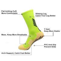 Chaussettes de football antidérapantes personnalisées L&J OEM ODM pour hommes, chaussettes de sport en gros avec faible MOQ, nouvelle arrivée 2026