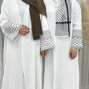 Wholesale saudi 2024 islamic Printed muslim Palestine keffiyeh abaya