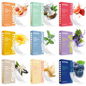 Tiras de blanqueamiento de dientes de <span class=keywords><strong>látigo</strong></span> de coco con sabor a fruta para uso doméstico, cuidado de higiene bucal elástico doble, tiras de blanqueamiento de dientes sin peróxido - Product Image 1