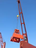 Grue de manutention de matériaux en vrac télécommandée par radio, à 2 pétales, avec commande sans fil