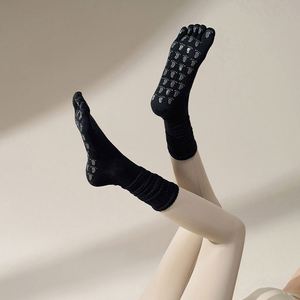 Custom logo Women Silicone Yoga <b>Socks</b> Wholesale Cotton Factory Price Double-layer <b>Grip</b> Pilates - Product Image 2