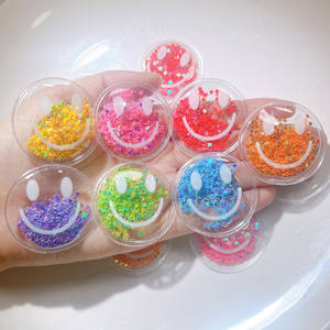 Nouveaux cabochons plats en résine Kawaii Smile Glitter pour embellissements DIY, scrapbooking, fabrication de bijoux, fournisseur d'animaux d'Halloween - Product Image 1