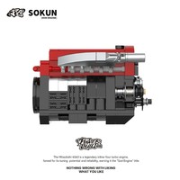 PB PB8869 Nuevo MOC 4G63 Mini Motor, Juguete de Ensamblaje DIY, Modelo de Adorno para Niños, Regalos de Cumpleaños, 216 Piezas, Juego de Bloques de Construcción