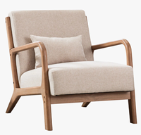 Fauteuil en bois massif pour salon, mobilier d'intérieur, vente en gros