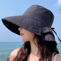 Chapeau de randonnée Boonie imperméable en nylon avec sangle de menton amovible, protection solaire UPF 50+, idéal pour le camping, la pêche, les voyages et la plage