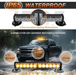 12 LED sạc không dây từ khẩn cấp đèn hiệu Tình trạng mới hổ phách Xe Cảnh Báo ánh sáng cho xe tải máy kéo rơ moóc - Product Image 3