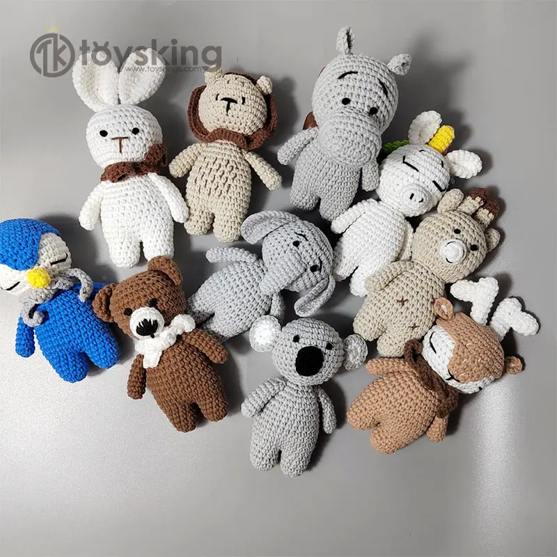 TK Handmade Amigurumi Crochet Animals Custom Stuffed Soft Infant Baby Toys Education STEM Sea Earth Animals Doll Gifts