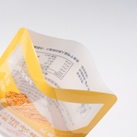 Sachet d'emballage alimentaire thermoscellé transparent à l'avant et mat à l'arrière, pochette personnalisée pour fruits de mer séchés et viande séchée, vente en gros