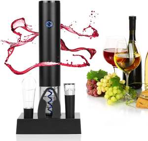 Top Sellers <b>Electric</b> Wine <b>Opener</b> Gift Set One Touch <b>Electric</b> Bottle <b>Opener</b> with Charging Base Set - Product Image 1