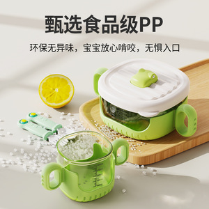 Juego de vajilla para niños, tazón de comida para bebé, tenedor, cuchara, taza con boquilla, 300, 400ml, sin Bpa, para 0 a 12 meses - Product Image 4