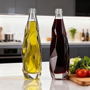 Botella de líquido de vidrio transparente, 350ml, 500ml, botella vacía de vino, <span class=keywords><strong>vodka</strong></span>, whisky con tapa de tornillo de aluminio, novedad - Product Image 2