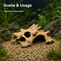 Abri pour animaux de compagnie en bois naturel pour aquarium, terrarium, personnalisation, décoration d'aquarium