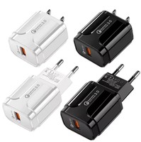 Cargador SKYLIGHT SK-PD01 18W USB-C PD QC3.0 con Enchufe US/EU, Ecológico, ABS Anti-Incendios, para Teléfonos, Laptops, Auriculares, Cámara - 5V/3A